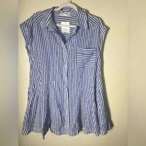 Blue Striped Mini Dress size S